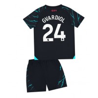 Manchester City Josko Gvardiol #24 3rd trikot Kinder 2023-24 Kurzarm (+ Kurze Hosen)